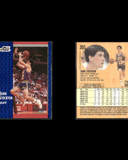 John Stockton Utah Jazz Basketball 12-Card Lot NBA Hoops EX