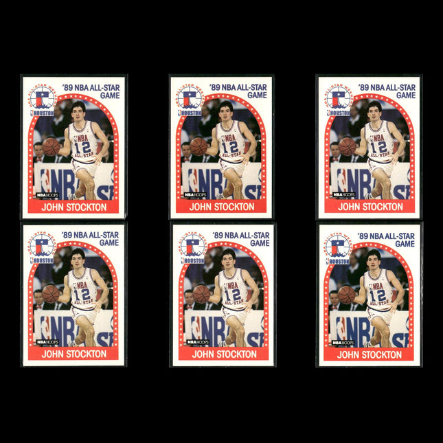John Stockton Utah Jazz Basketball 6-Card Lot NBA Hoops EX
