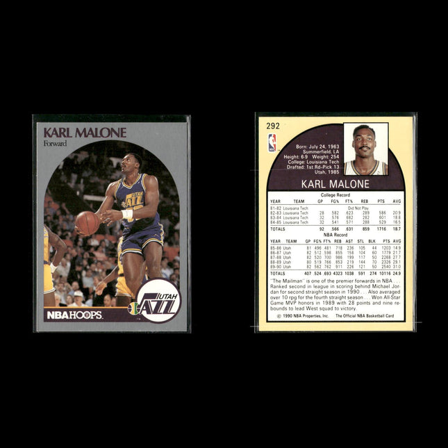 Karl Malone Utah Jazz Basketball 12-Card Lot NBA Hoops EX
