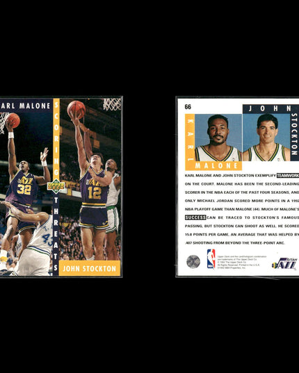 Karl Malone Utah Jazz Basketball 12-Card Lot NBA Hoops EX