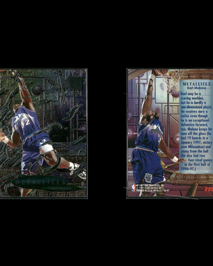 Karl Malone Utah Jazz Basketball 12-Card Lot NBA Hoops EX