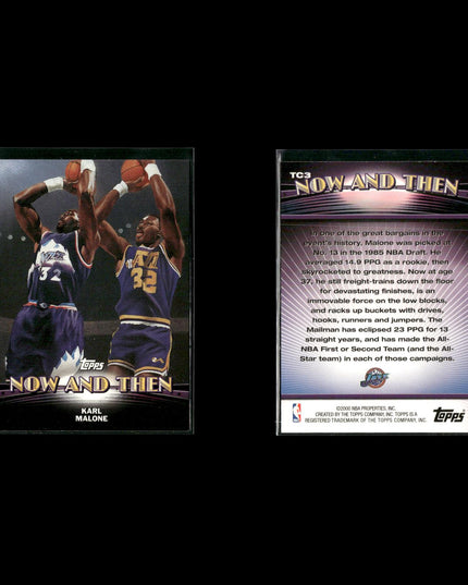 Karl Malone Utah Jazz Basketball 12-Card Lot NBA Hoops EX