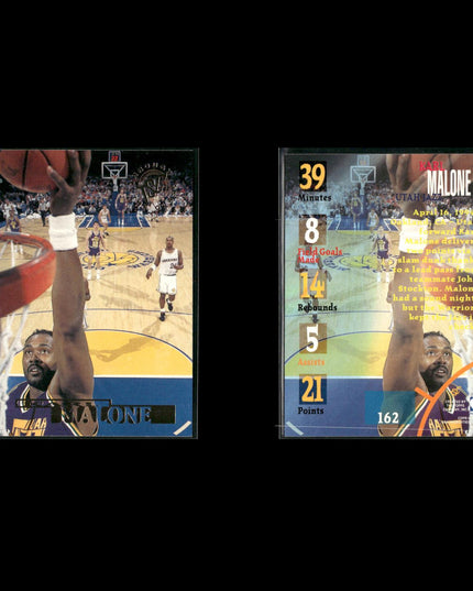 Karl Malone Utah Jazz Basketball 12-Card Lot NBA Hoops EX