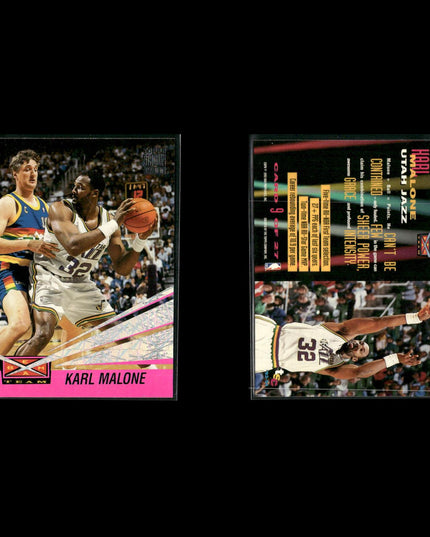 Karl Malone Utah Jazz Basketball 12-Card Lot NBA Hoops EX