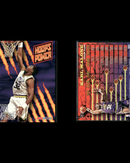 Karl Malone Utah Jazz Basketball 12-Card Lot NBA Hoops EX