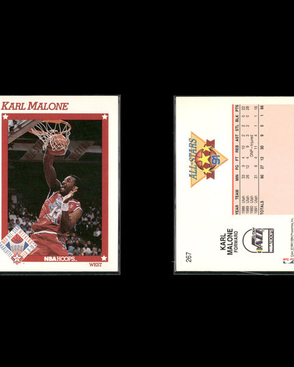 Karl Malone Utah Jazz Basketball 12-Card Lot NBA Hoops EX