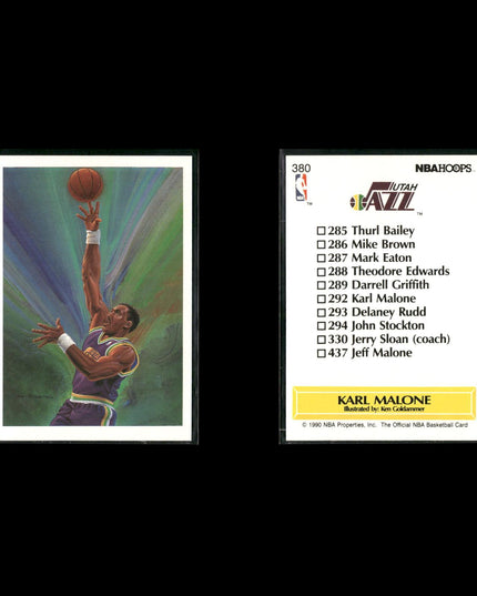 Karl Malone Utah Jazz Basketball 12-Card Lot NBA Hoops EX