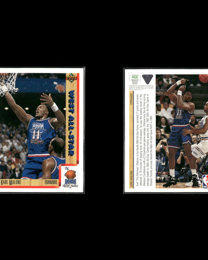 Karl Malone Utah Jazz Basketball 12-Card Lot NBA Hoops EX