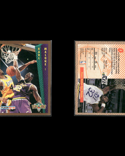 Karl Malone Utah Jazz Basketball 12-Card Lot NBA Hoops EX