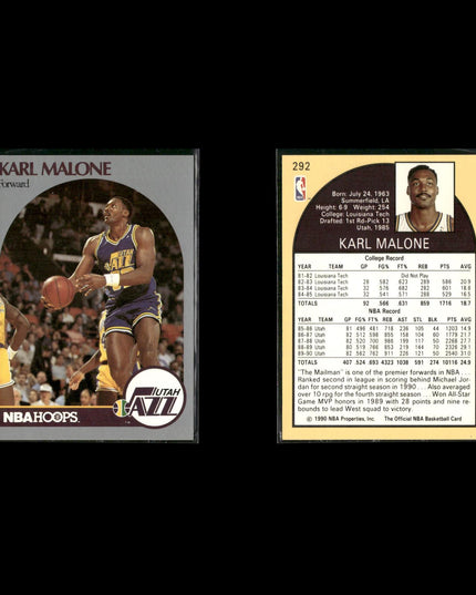 Karl Malone Utah Jazz Basketball 12-Card Lot NBA Hoops EX