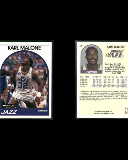 Karl Malone Utah Jazz Basketball 12-Card Lot NBA Hoops EX