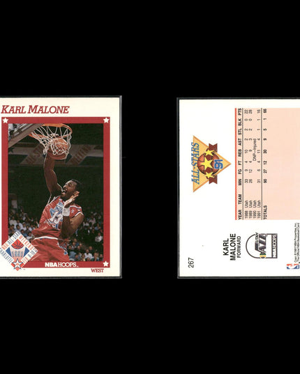 Karl Malone Utah Jazz Basketball 12-Card Lot NBA Hoops EX