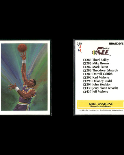 Karl Malone Utah Jazz Basketball 12-Card Lot NBA Hoops EX