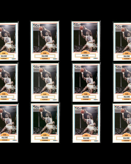 Karl Malone Utah Jazz Basketball 12-Card Lot NBA Hoops EX