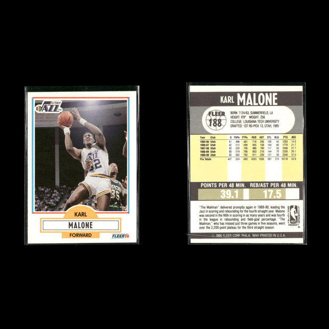 Karl Malone Utah Jazz Basketball 12-Card Lot NBA Hoops EX
