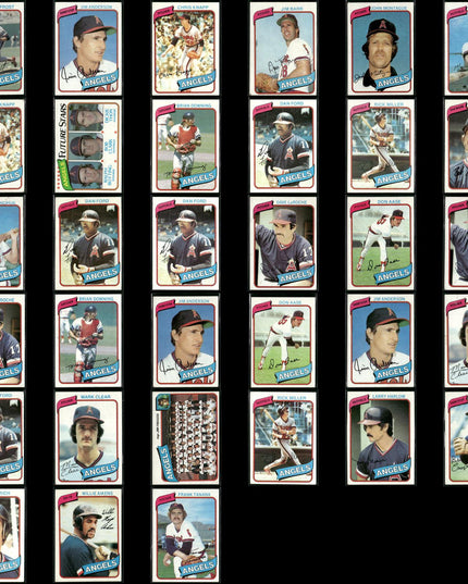 California Angels 1980 Topps Baseball 33-Card Lot Topps VG