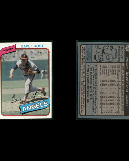 California Angels 1980 Topps Baseball 33-Card Lot Topps VG