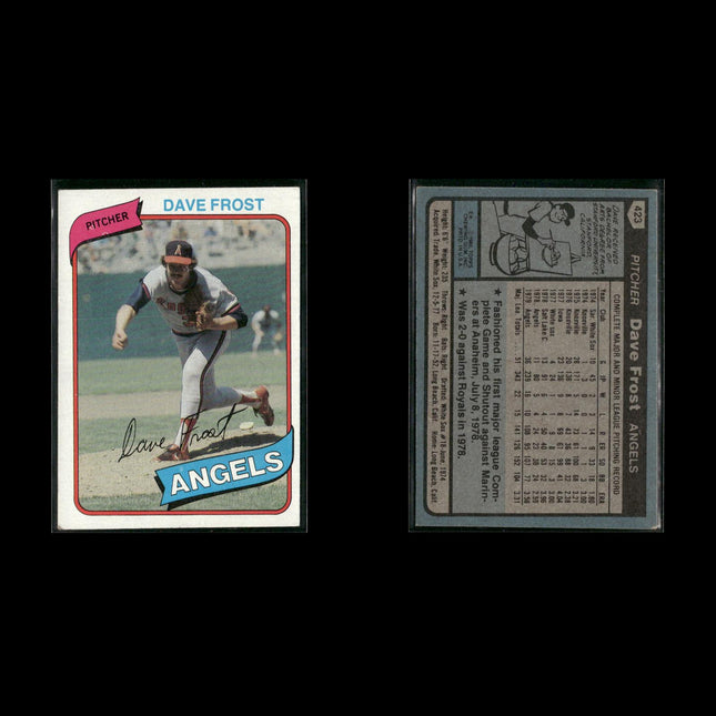 California Angels 1980 Topps Baseball 33-Card Lot Topps VG