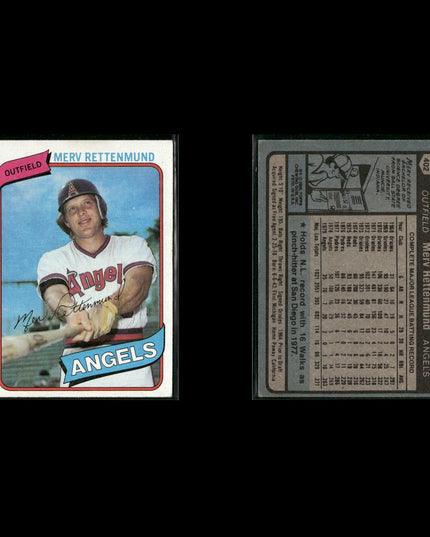 California Angels 1980 Topps Baseball 33-Card Lot Topps VG