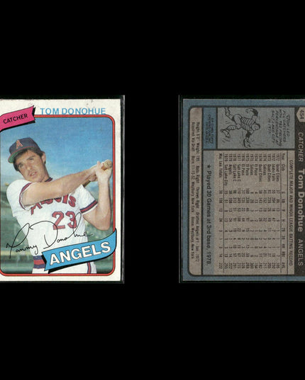 California Angels 1980 Topps Baseball 33-Card Lot Topps VG
