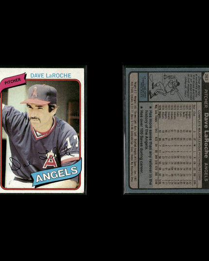 California Angels 1980 Topps Baseball 33-Card Lot Topps VG