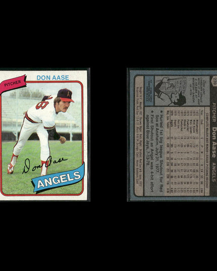California Angels 1980 Topps Baseball 33-Card Lot Topps VG