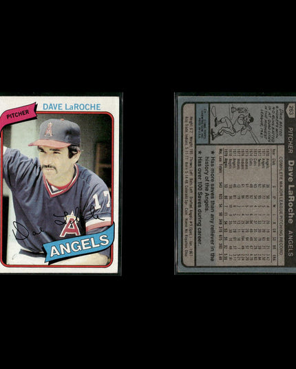 California Angels 1980 Topps Baseball 33-Card Lot Topps VG