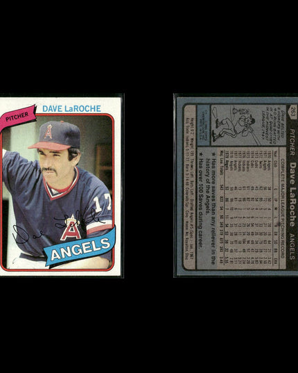 California Angels 1980 Topps Baseball 33-Card Lot Topps VG