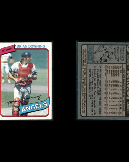 California Angels 1980 Topps Baseball 33-Card Lot Topps VG