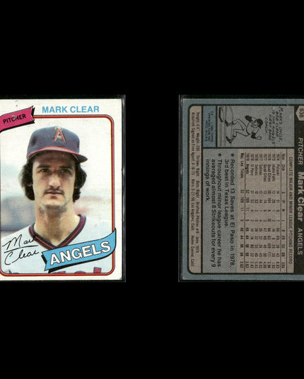 California Angels 1980 Topps Baseball 33-Card Lot Topps VG