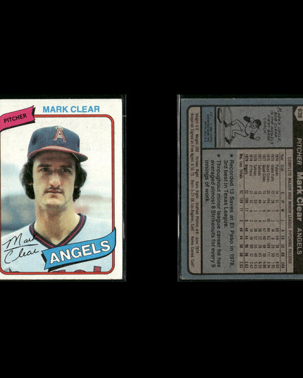 California Angels 1980 Topps Baseball 33-Card Lot Topps VG