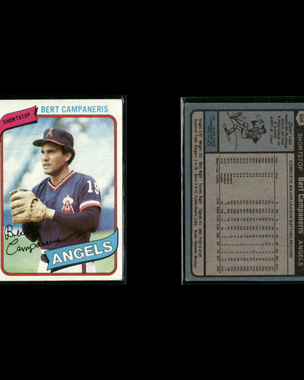 California Angels 1980 Topps Baseball 33-Card Lot Topps VG