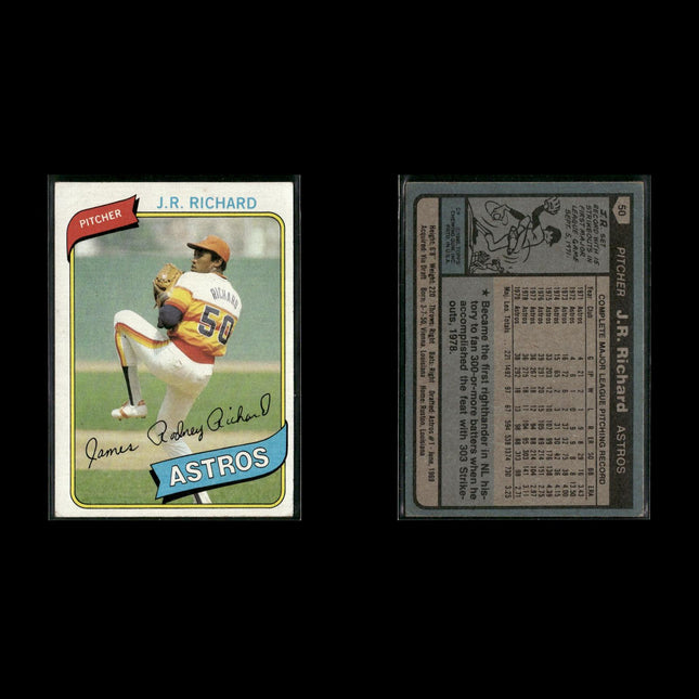 Houston Astros 1980 Topps Baseball 31-Card Lot Topps VG