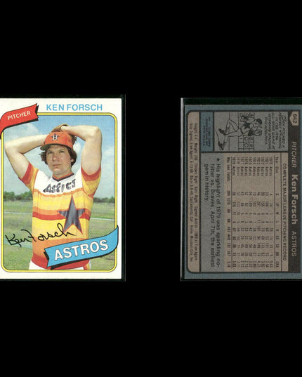 Houston Astros 1980 Topps Baseball 31-Card Lot Topps VG
