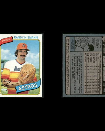 Houston Astros 1980 Topps Baseball 31-Card Lot Topps VG