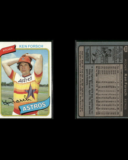 Houston Astros 1980 Topps Baseball 31-Card Lot Topps VG