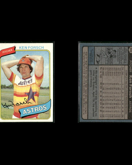 Houston Astros 1980 Topps Baseball 31-Card Lot Topps VG