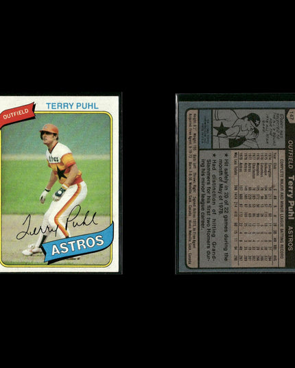 Houston Astros 1980 Topps Baseball 31-Card Lot Topps VG