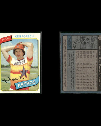 Houston Astros 1980 Topps Baseball 31-Card Lot Topps VG