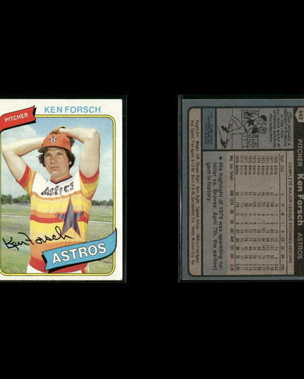 Houston Astros 1980 Topps Baseball 31-Card Lot Topps VG