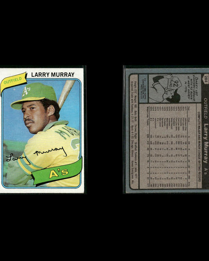 Oakland Athletics 1980 Topps Baseball 41-Card Lot Topps VG
