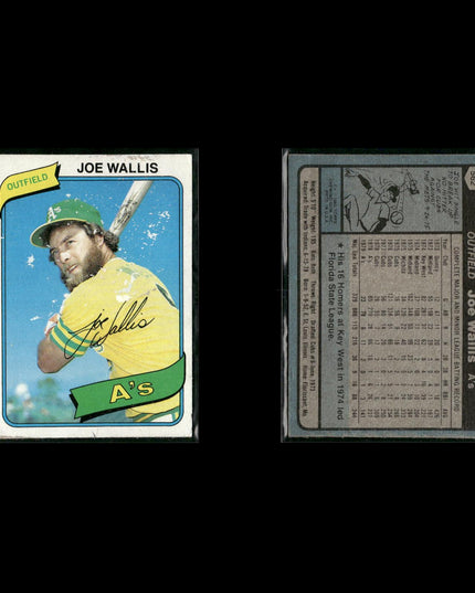 Oakland Athletics 1980 Topps Baseball 41-Card Lot Topps VG