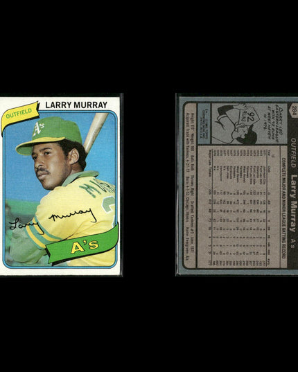 Oakland Athletics 1980 Topps Baseball 41-Card Lot Topps VG