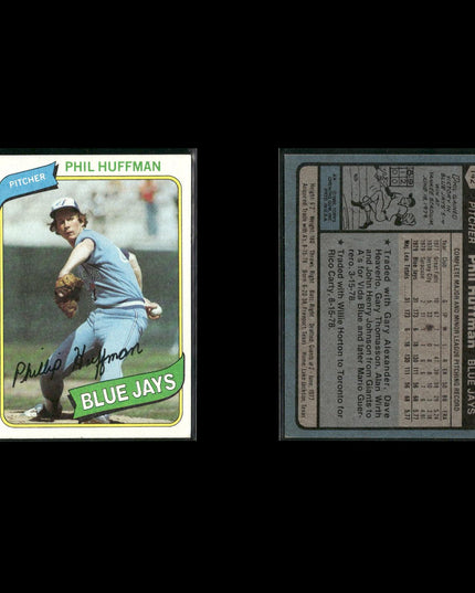 Toronto Blue Jays 1980 Topps Baseball 52-Card Lot Topps VG