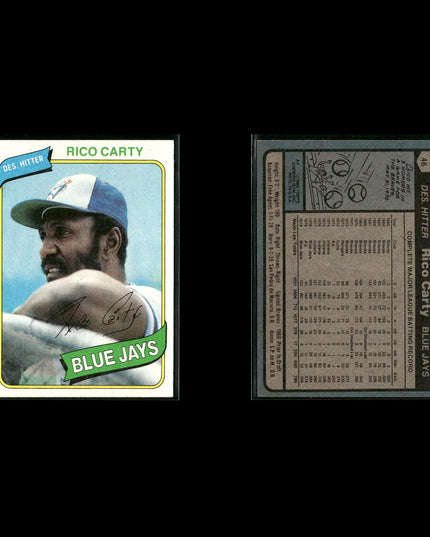 Toronto Blue Jays 1980 Topps Baseball 52-Card Lot Topps VG