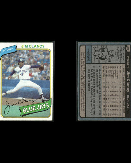 Toronto Blue Jays 1980 Topps Baseball 52-Card Lot Topps VG
