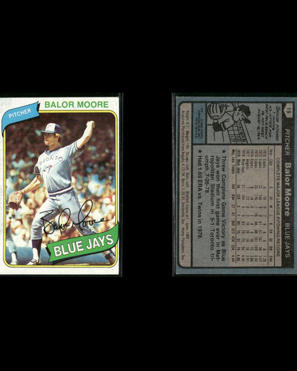 Toronto Blue Jays 1980 Topps Baseball 52-Card Lot Topps VG