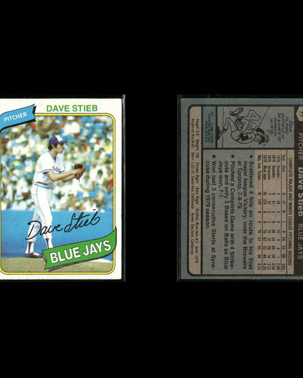 Toronto Blue Jays 1980 Topps Baseball 52-Card Lot Topps VG
