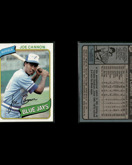Toronto Blue Jays 1980 Topps Baseball 52-Card Lot Topps VG