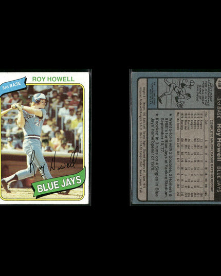 Toronto Blue Jays 1980 Topps Baseball 52-Card Lot Topps VG